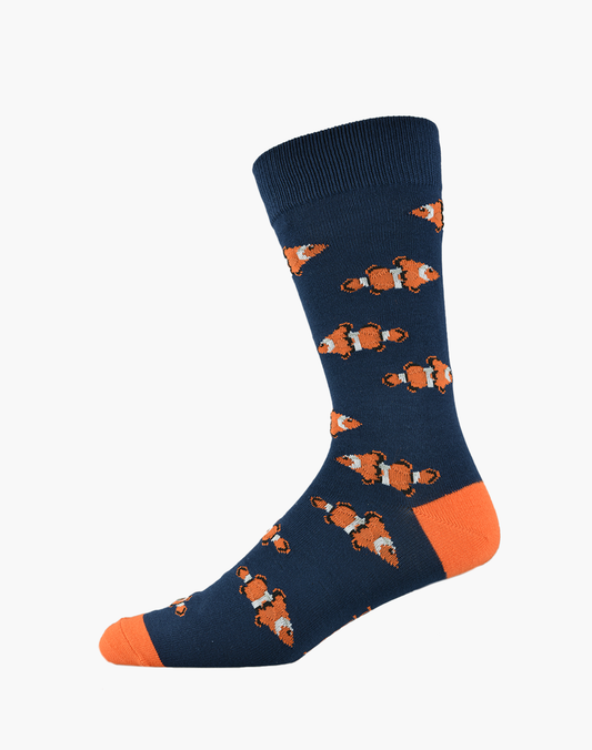 MENS CLOWN FISH BAMBOO SOCK