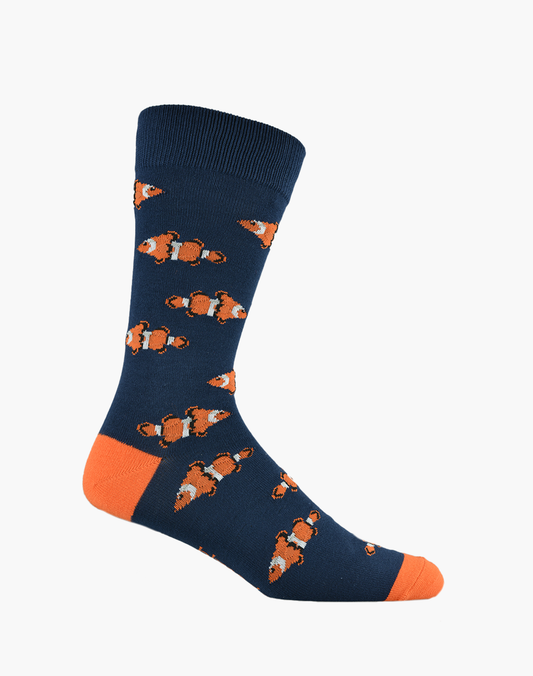 MENS CLOWN FISH BAMBOO SOCK