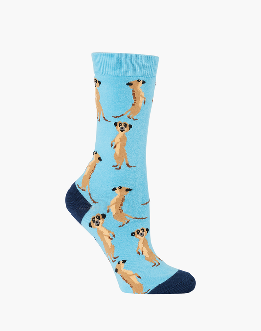 WOMENS MEERKATS BAMBOO SOCK