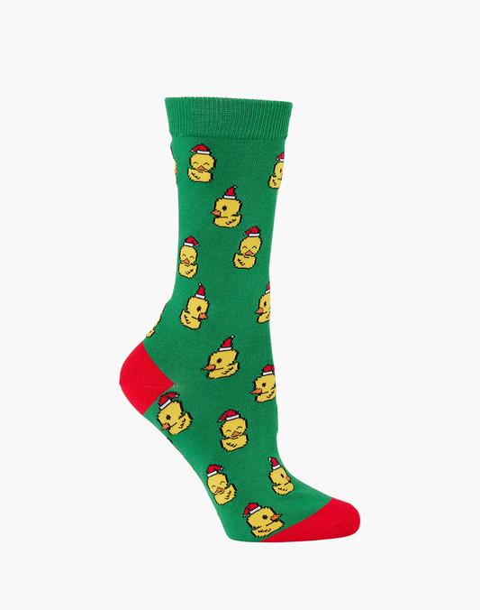WOMENS QUACKY CHRISTMAS BAMBOO SOCK