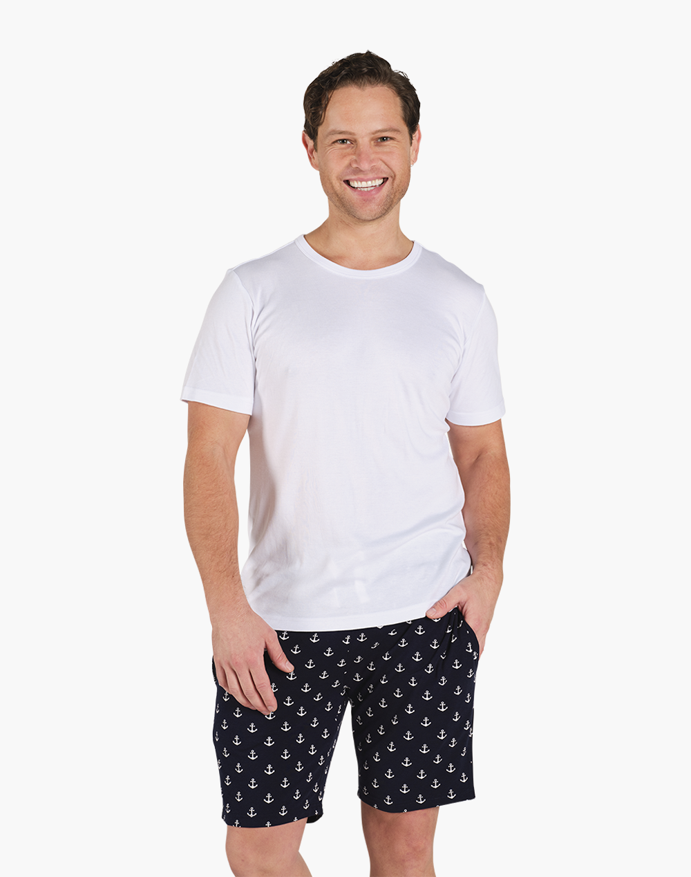 MENS ANCHOR BAMBOO JERSEY SLEEP SHORT