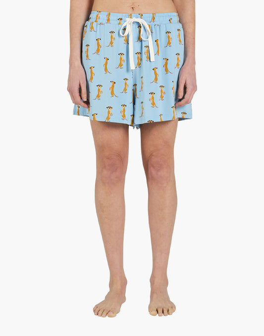 WOMENS MEERKAT BAMBOO JERSEY SLEEP SHORT