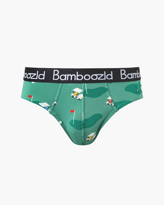 MENS GOLF GREEN BAMBOO BRIEF