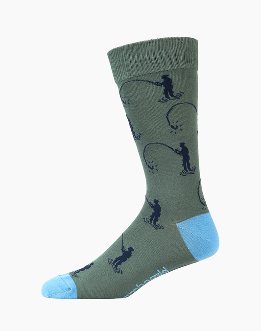 MENS GONE FISHIN BAMBOO SOCK