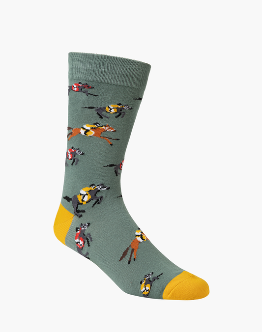 MENS MELBOURNE CUP HORSES BAMBOO SOCK