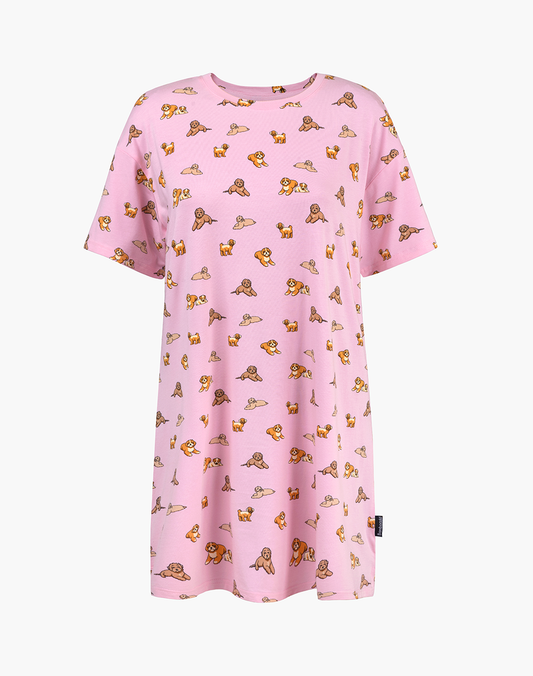 WOMENS CAVOODLES JERSEY NIGHT-TEE