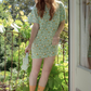 WOMENS FLOWERS JERSEY NIGHT-TEE