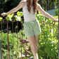 WOMENS FLOWERS BAMBOO JERSEY SLEEP SHORT