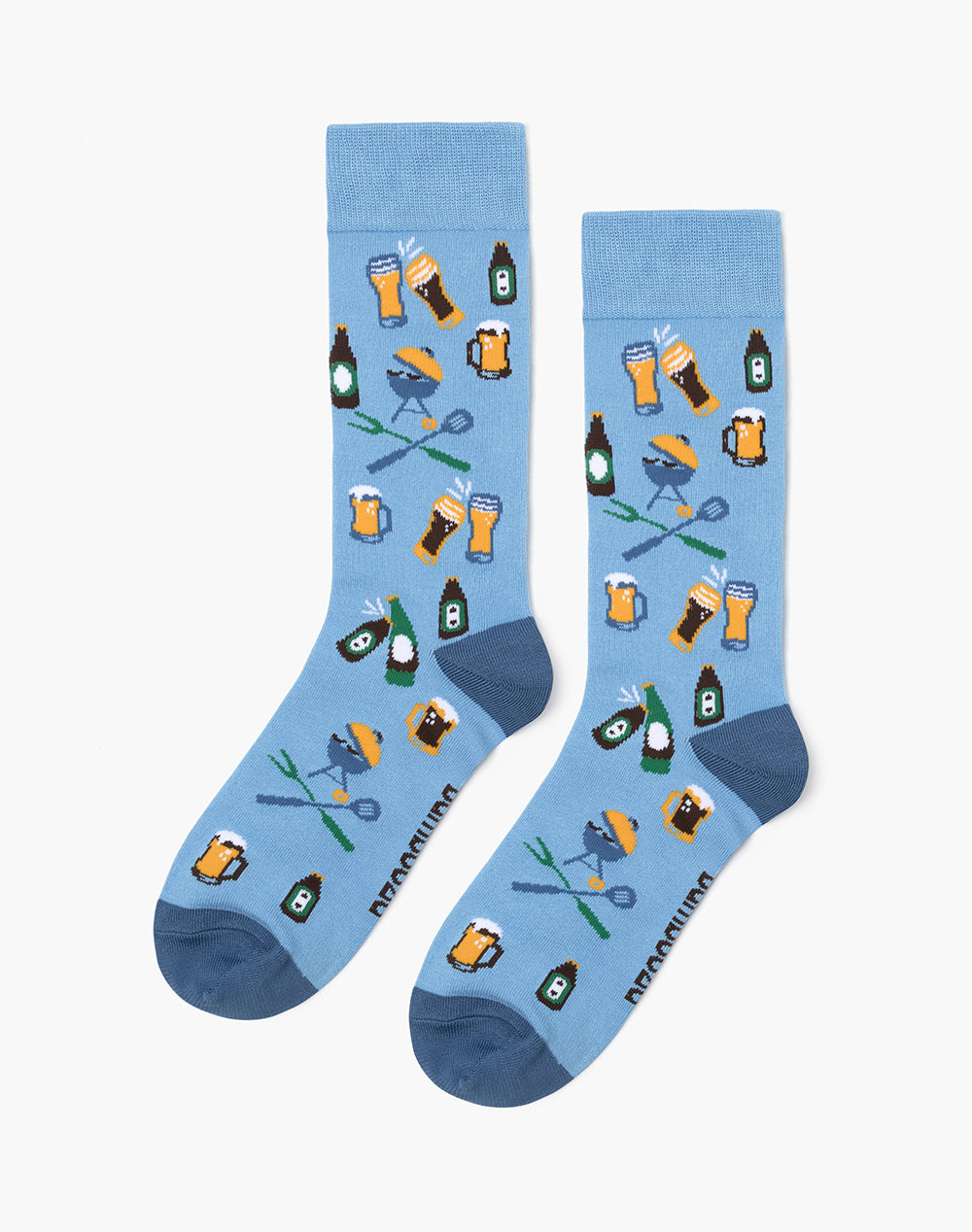MENS BBQ KING BAMBOO SOCK CARD