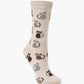 WOMENS CATS BAMBOO SOCK - SAND