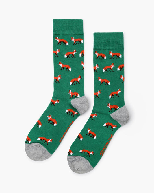 MENS FOXY BAMBOO SOCK - GREEN