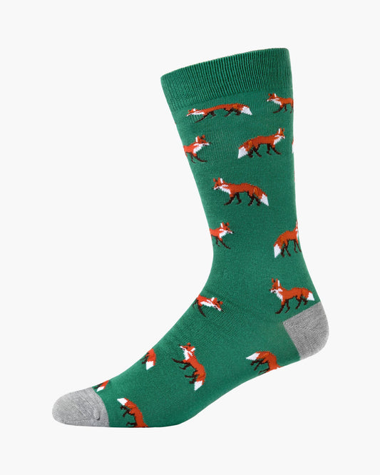 MENS FOXY BAMBOO SOCK - GREEN
