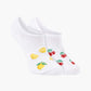 WOMENS SUMMER FRUITS 2PK BAMBOO INVISIBLE SOCKS
