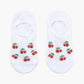 WOMENS SUMMER FRUITS 2PK BAMBOO INVISIBLE SOCKS
