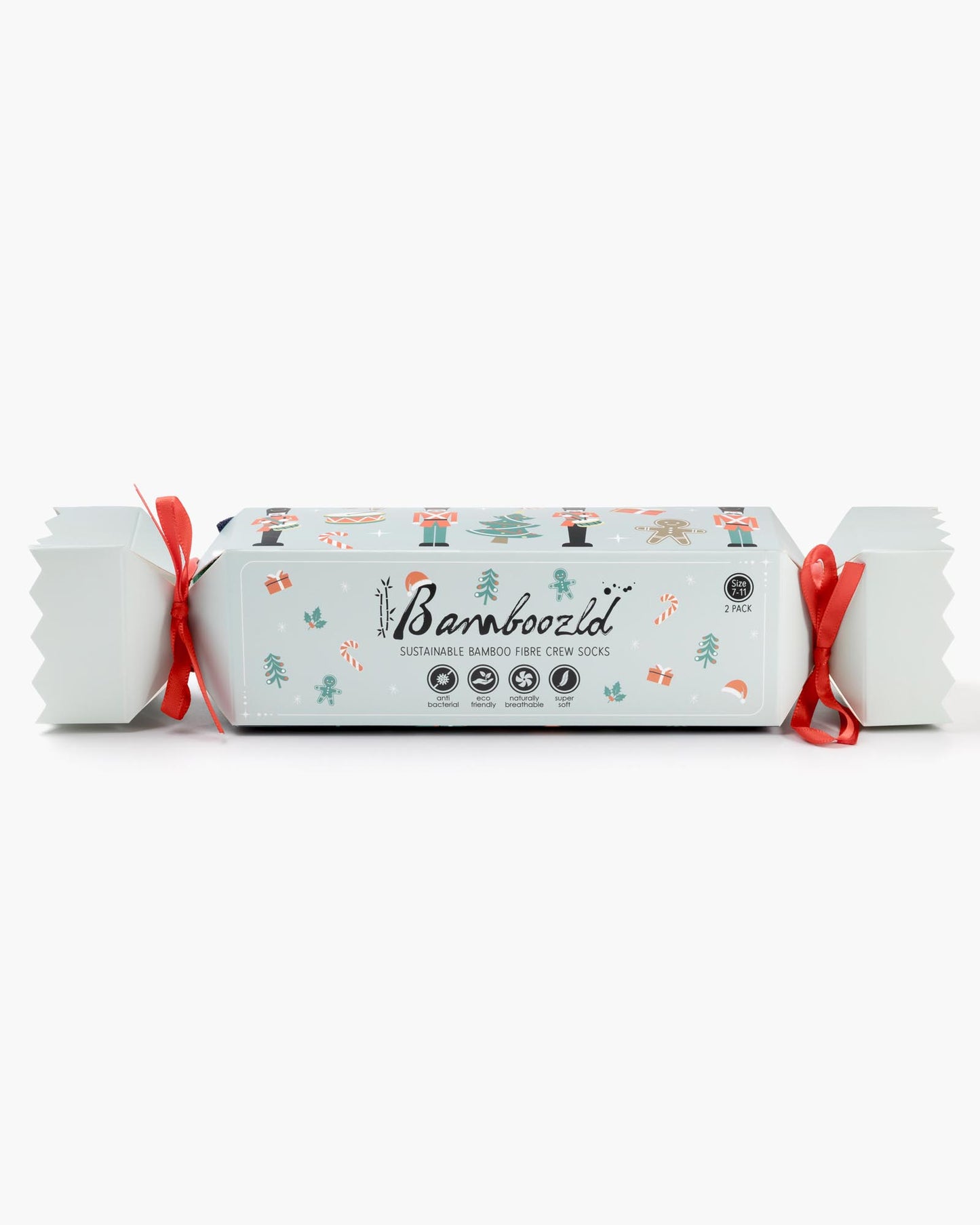 MENS 2PK FESTIVE NUTCRACKER