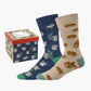 MENS WALLY WOMBAT & KOALA 2PK GIFT BOX