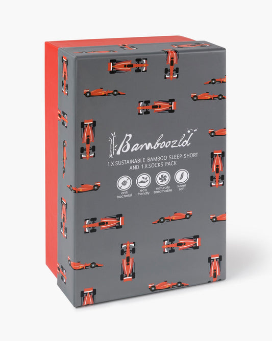 MENS F1 RACER SHORT & SOCK GIFT SET