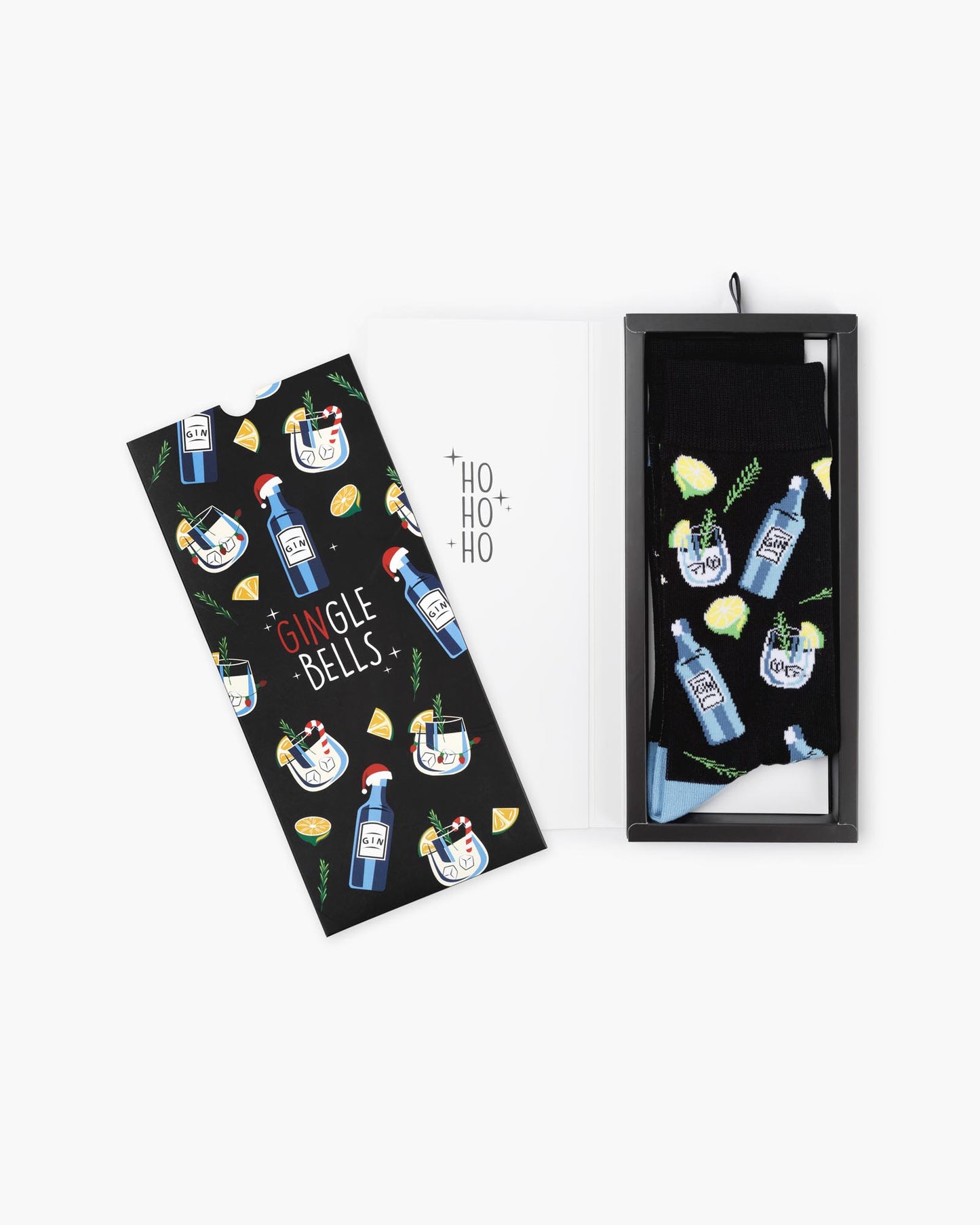 MENS GIN-GLE BELLS BAMBOO SOCK CARD