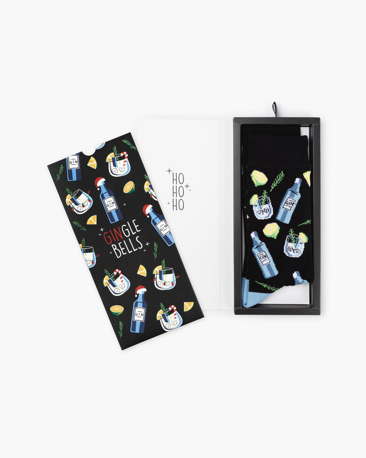 Bamboozld MENS GIN-GLE BELLS BAMBOO SOCK CARD