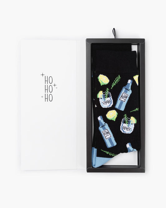 MENS GIN-GLE BELLS BAMBOO SOCK CARD