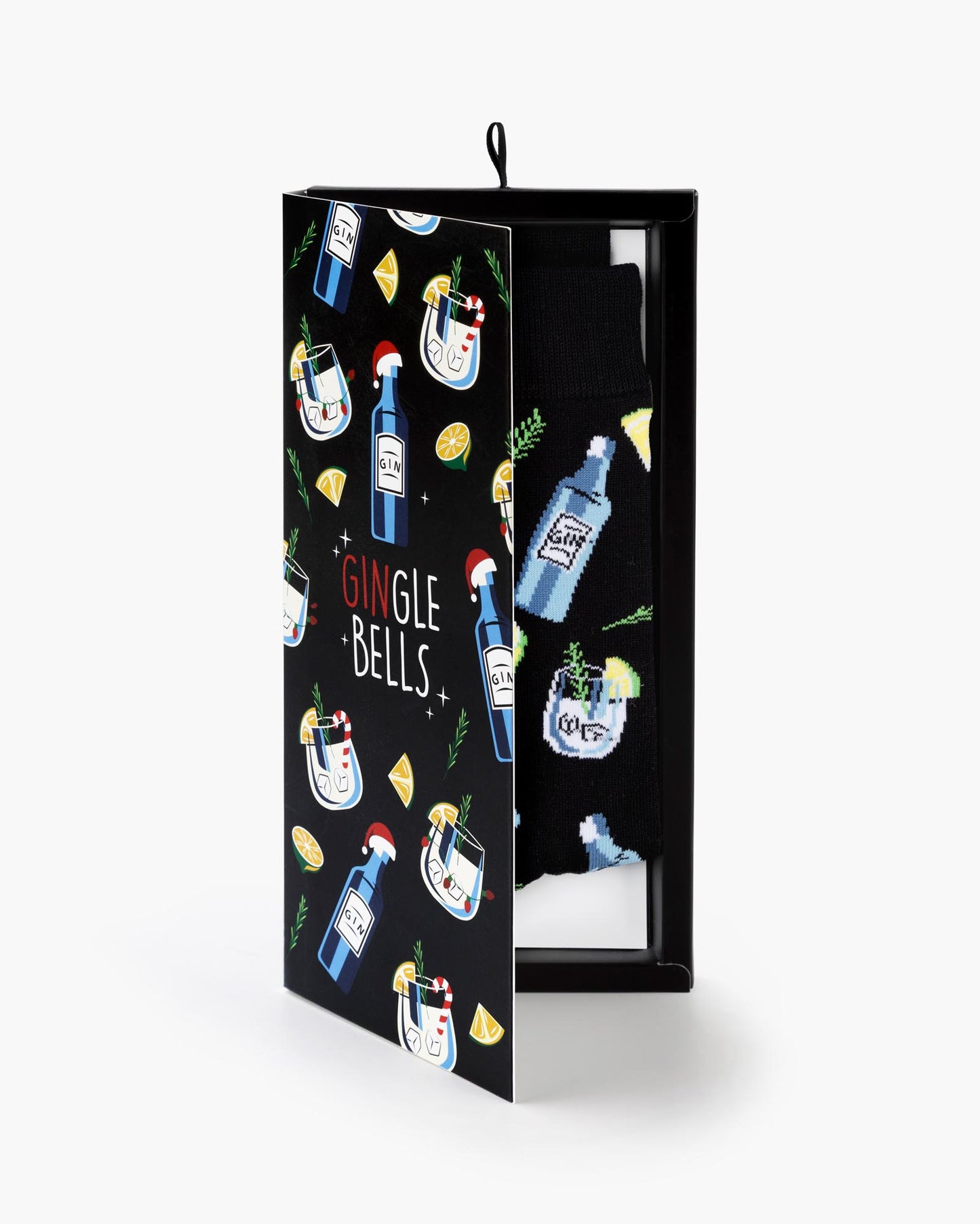 MENS GIN-GLE BELLS BAMBOO SOCK CARD