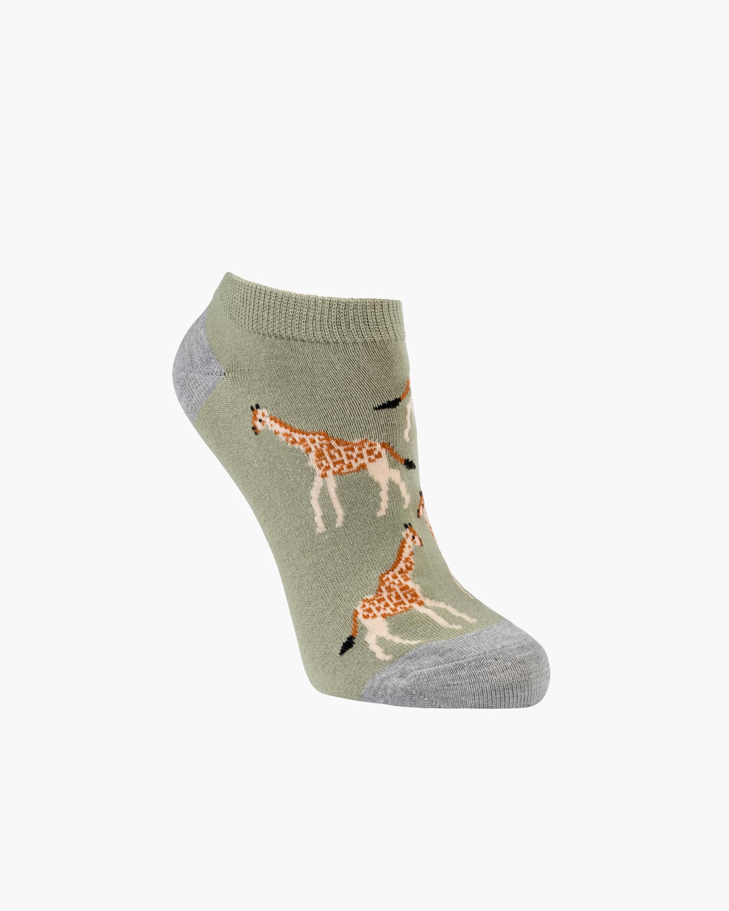 WOMENS GIRAFFE BAMBOO PED SOCK