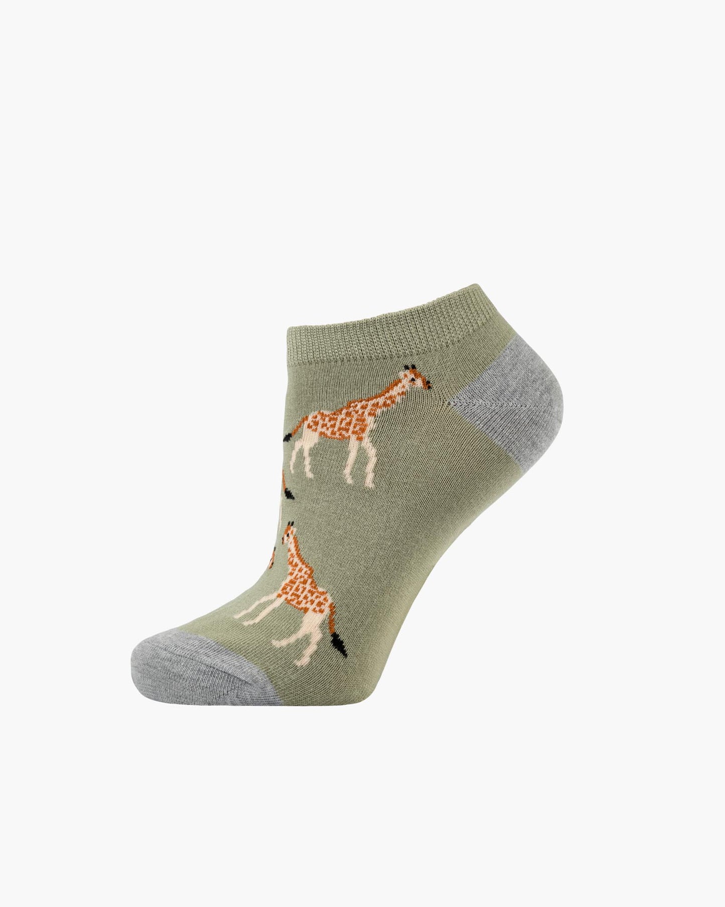 WOMENS GIRAFFE BAMBOO PED SOCK