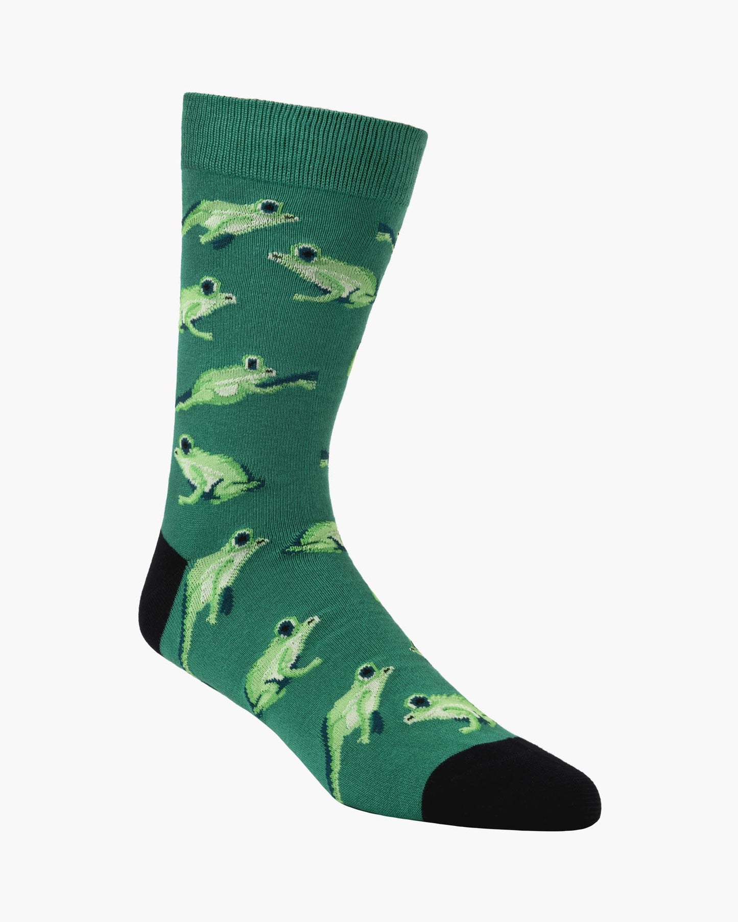 MENS GREEN TREE FROG BAMBOO SOCK
