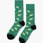 MENS GREEN TREE FROG BAMBOO SOCK