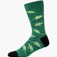 MENS GREEN TREE FROG BAMBOO SOCK