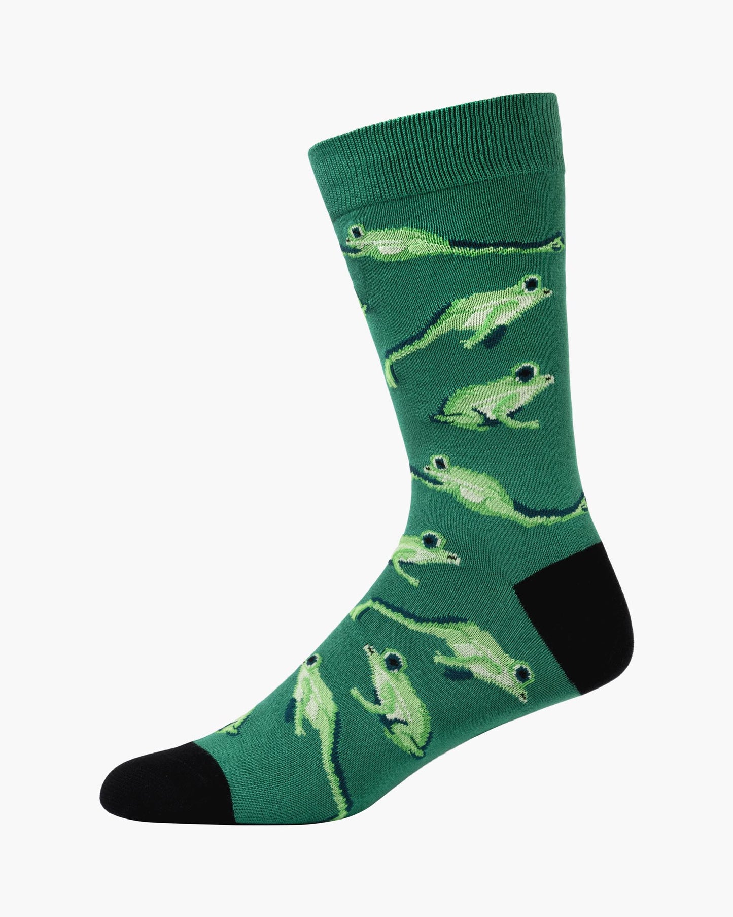 MENS GREEN TREE FROG BAMBOO SOCK