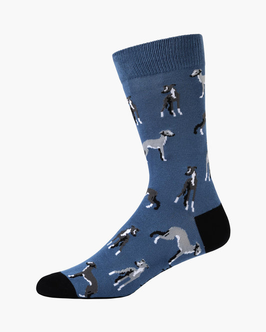 MENS GREY HOUND BAMBOO SOCK