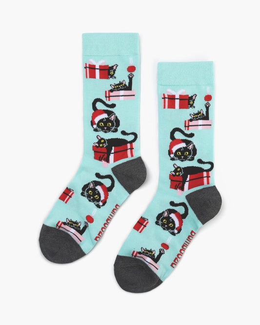 WOMENS 2PK GINGERBREAD & MEOWY CAT HANGING GIFT BOX