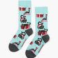 WOMENS MEOWY CHRISTMAS BAMBOO SOCK
