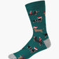 MENS HO HO HO DASH BAMBOO SOCK CARD - GREEN