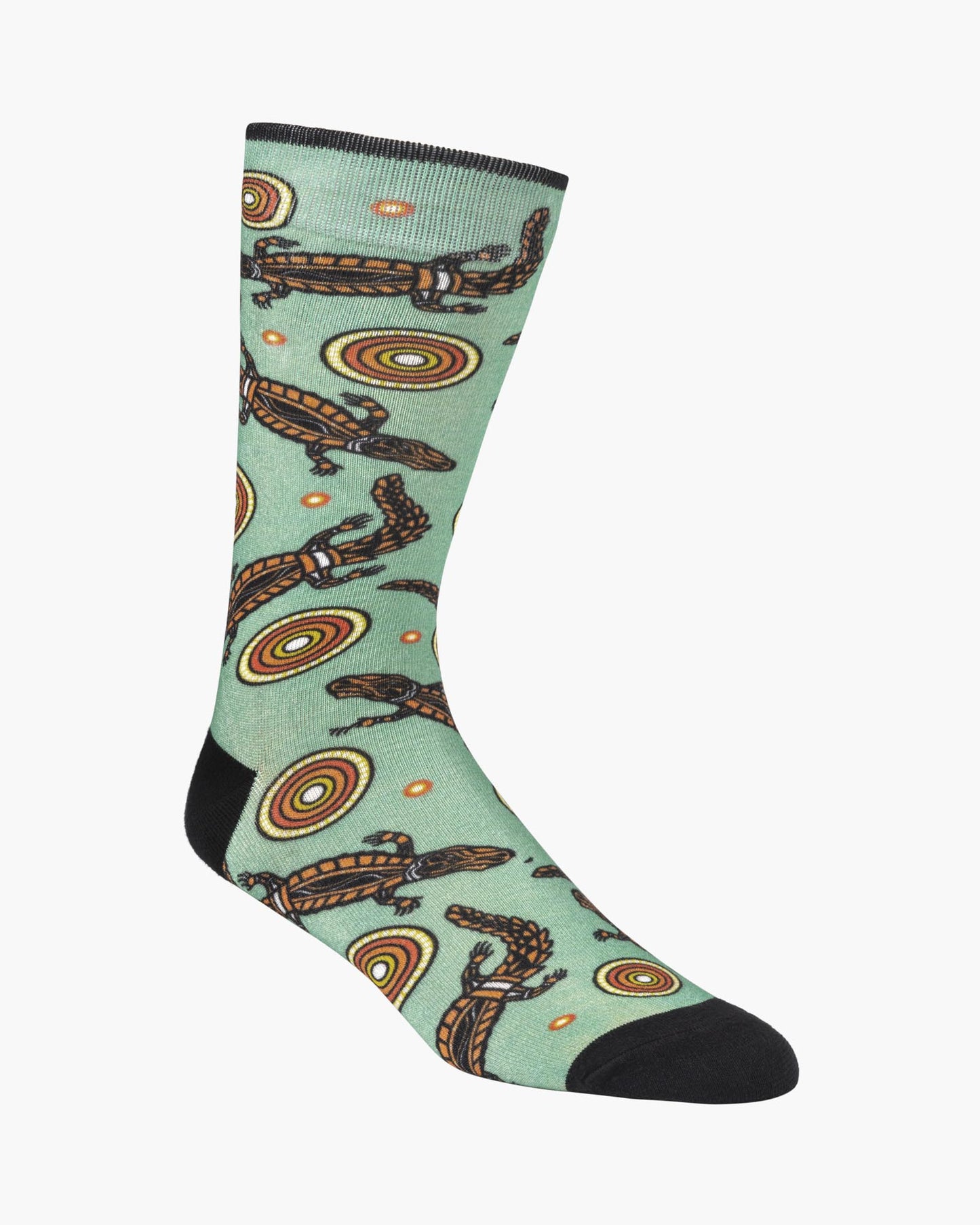 MENS NATIVE AUSTRALIAN CROCODILE BAMBOO SOCK