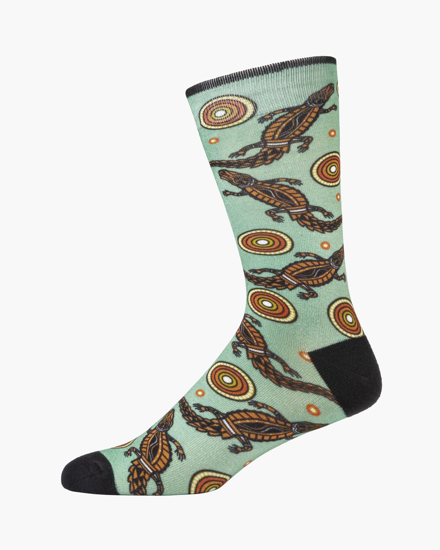 MENS NATIVE AUSTRALIAN CROCODILE BAMBOO SOCK