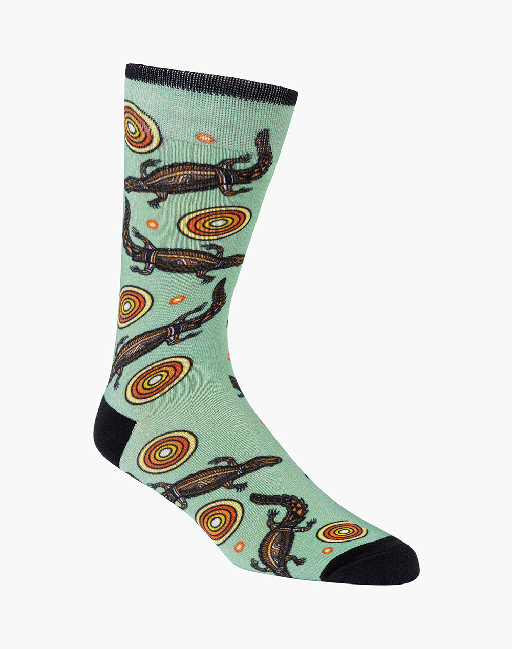 MENS NATIVE AUSTRALIAN CROCODILE BAMBOO SOCK
