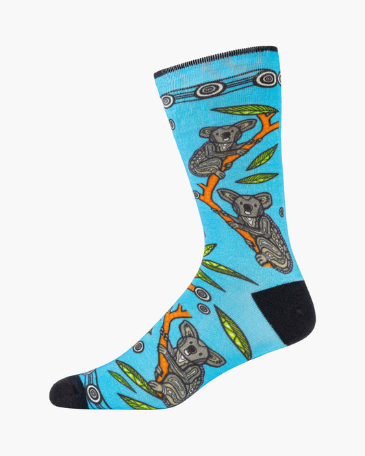 MENS NATIVE AUSTRALIAN KOALA BAMBOO SOCK