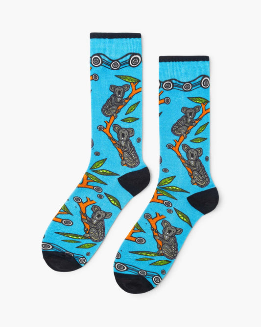 MENS NATIVE AUSTRALIAN KOALA BAMBOO SOCK