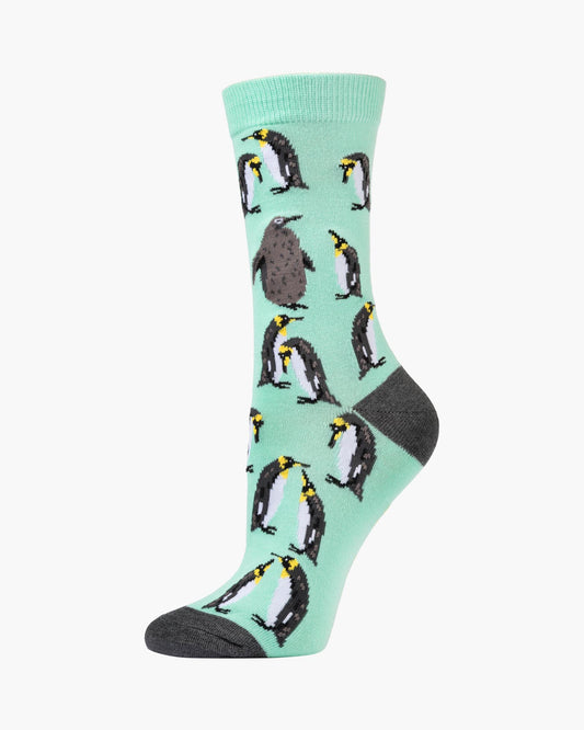 WOMENS KING PENGUIN BAMBOO SOCK