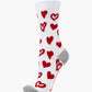 WOMENS LUREX HEARTS BAMBOO SOCK