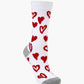 WOMENS LUREX HEARTS BAMBOO SOCK