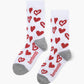 WOMENS LUREX HEARTS BAMBOO SOCK