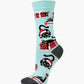 WOMENS MEOWY CHRISTMAS BAMBOO SOCK