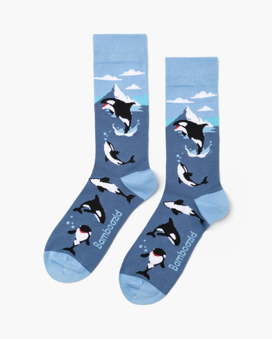 MENS ORCA WHALE BAMBOO SOCK