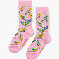 WOMENS ORANGE BELLIED PARROT BAMBOO SOCK