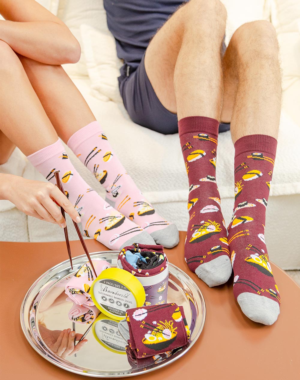 WOMENS RAMEN BAMBOO SOCK