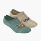 MENS SAFARI 2PK BAMBOO INVISIBLE SOCKS
