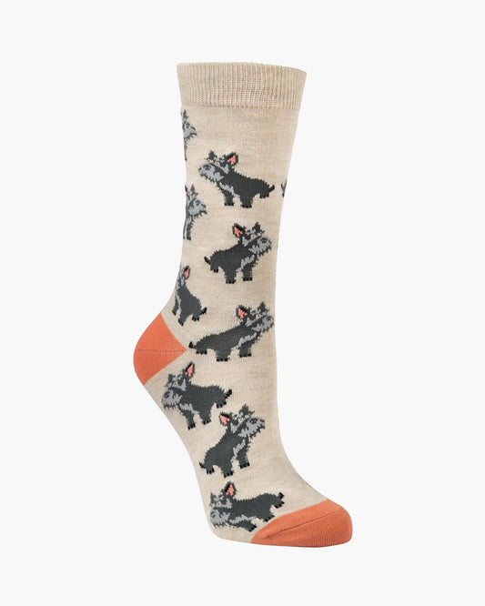 WOMENS SCOTTIE DOGS BAMBOO SOCK
